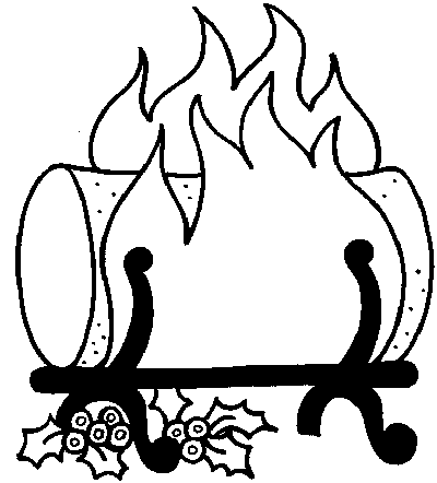 Christmas activities coloring page yule log