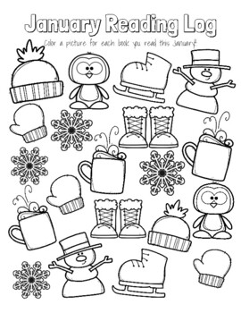 Reading log coloring pages full year by season and by month tpt