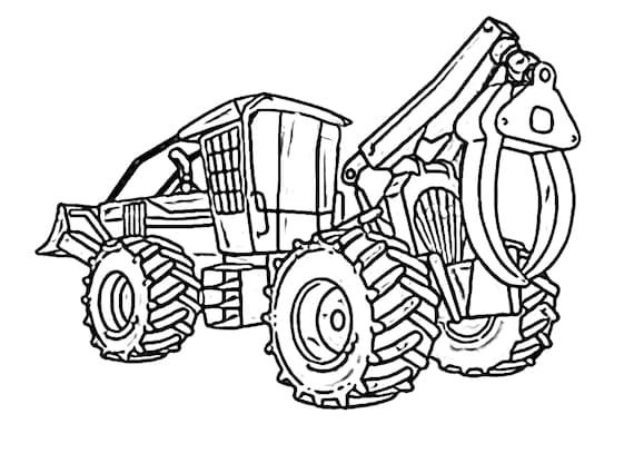 Logging equipment coloring book pages coloring pages for preschool toddlers and daycare fun car activity download now