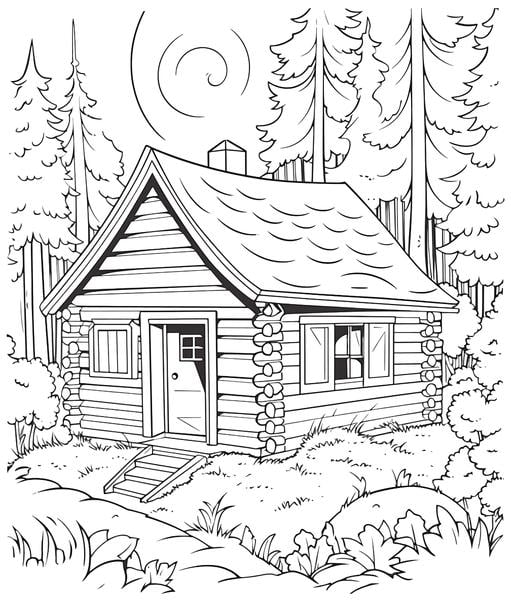 Free printable forest coloring pages list