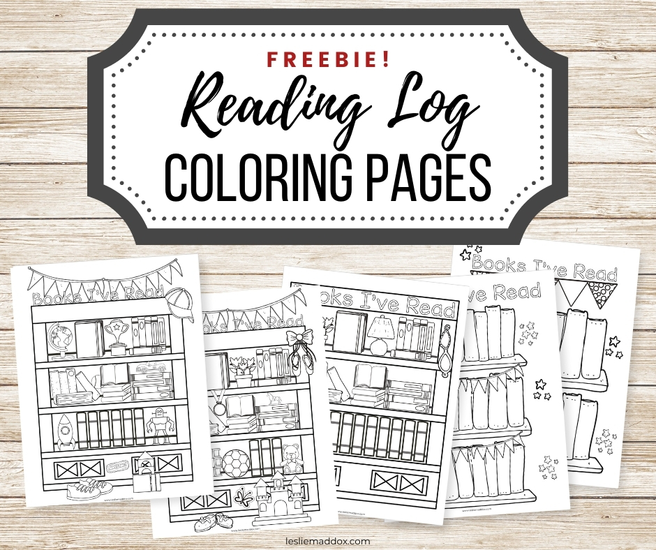 Free coloring reading log printable