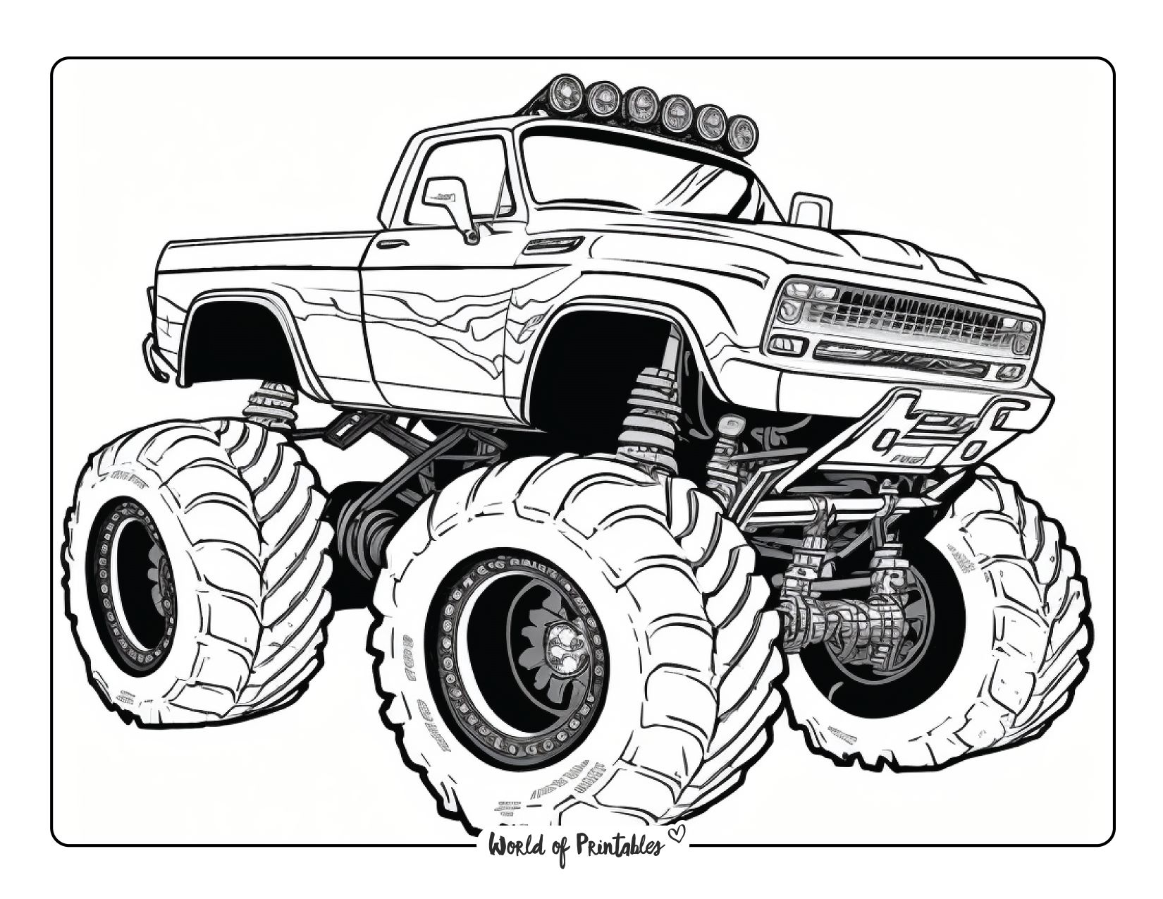 Monster truck coloring pages