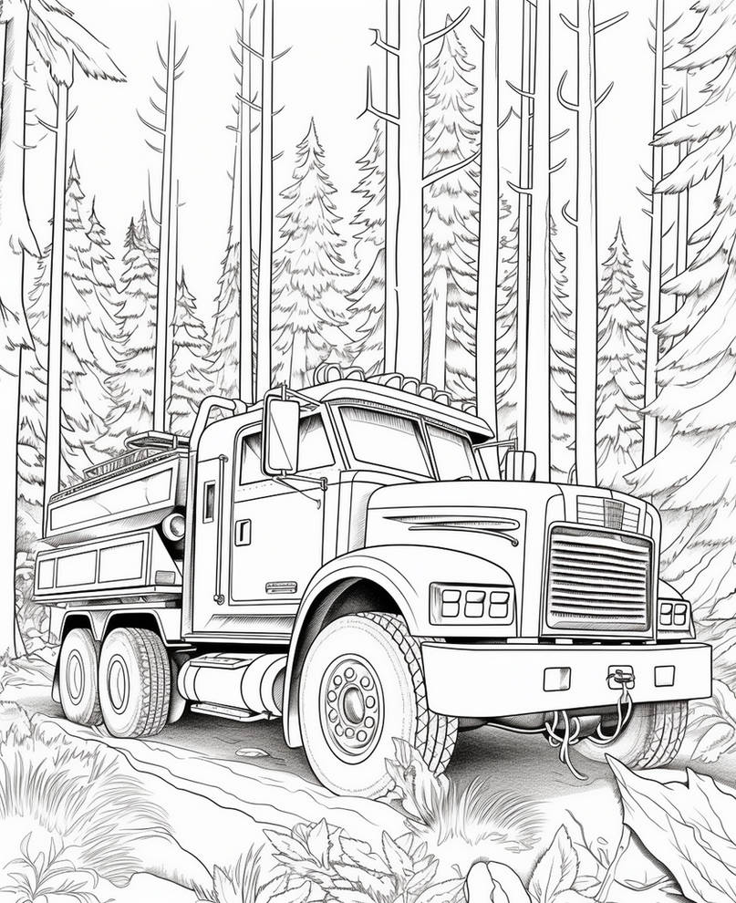 Fire trucks coloring pages in premium quality by coloringbooksart on