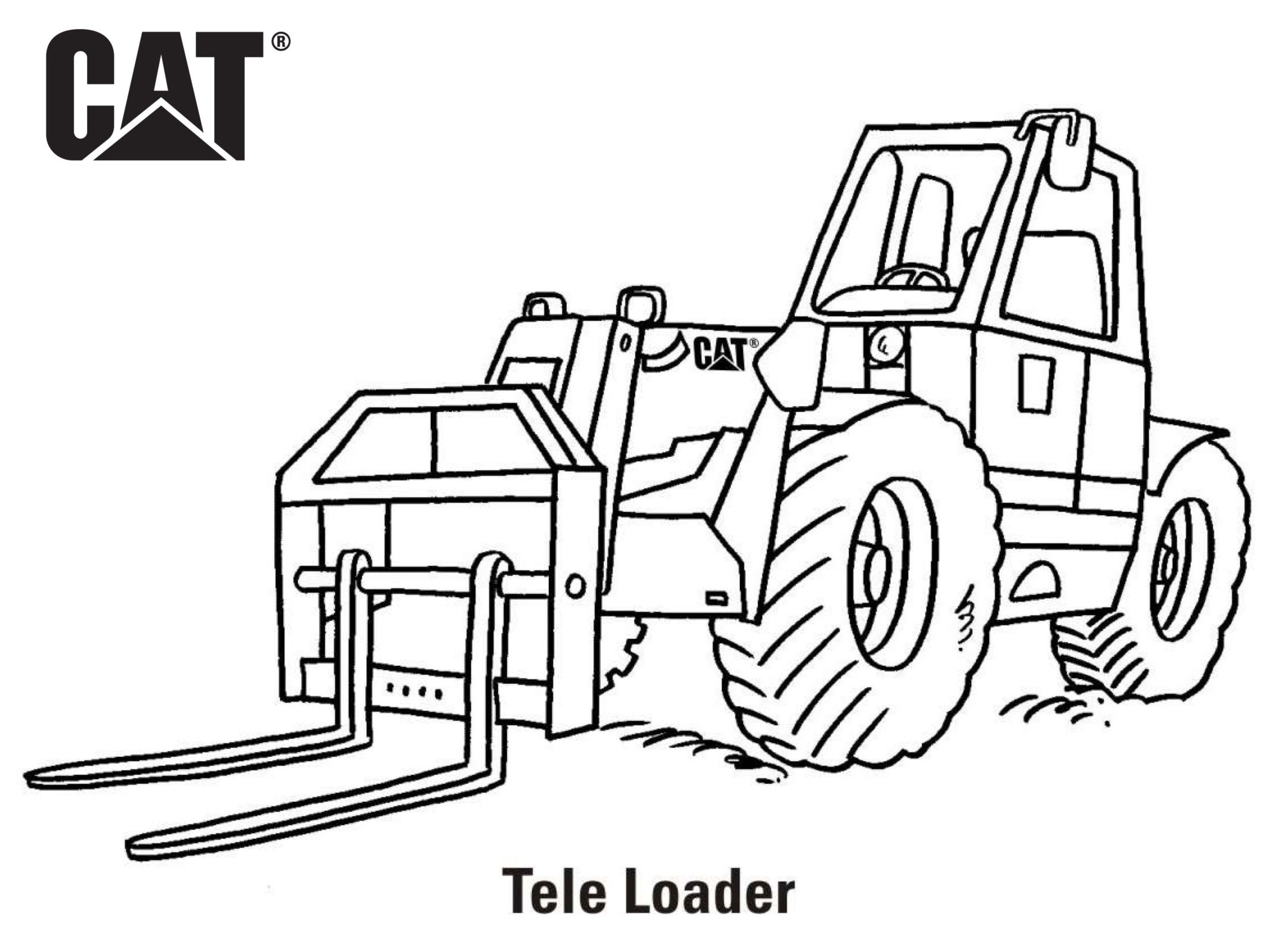 Equipment coloring pages erpillar