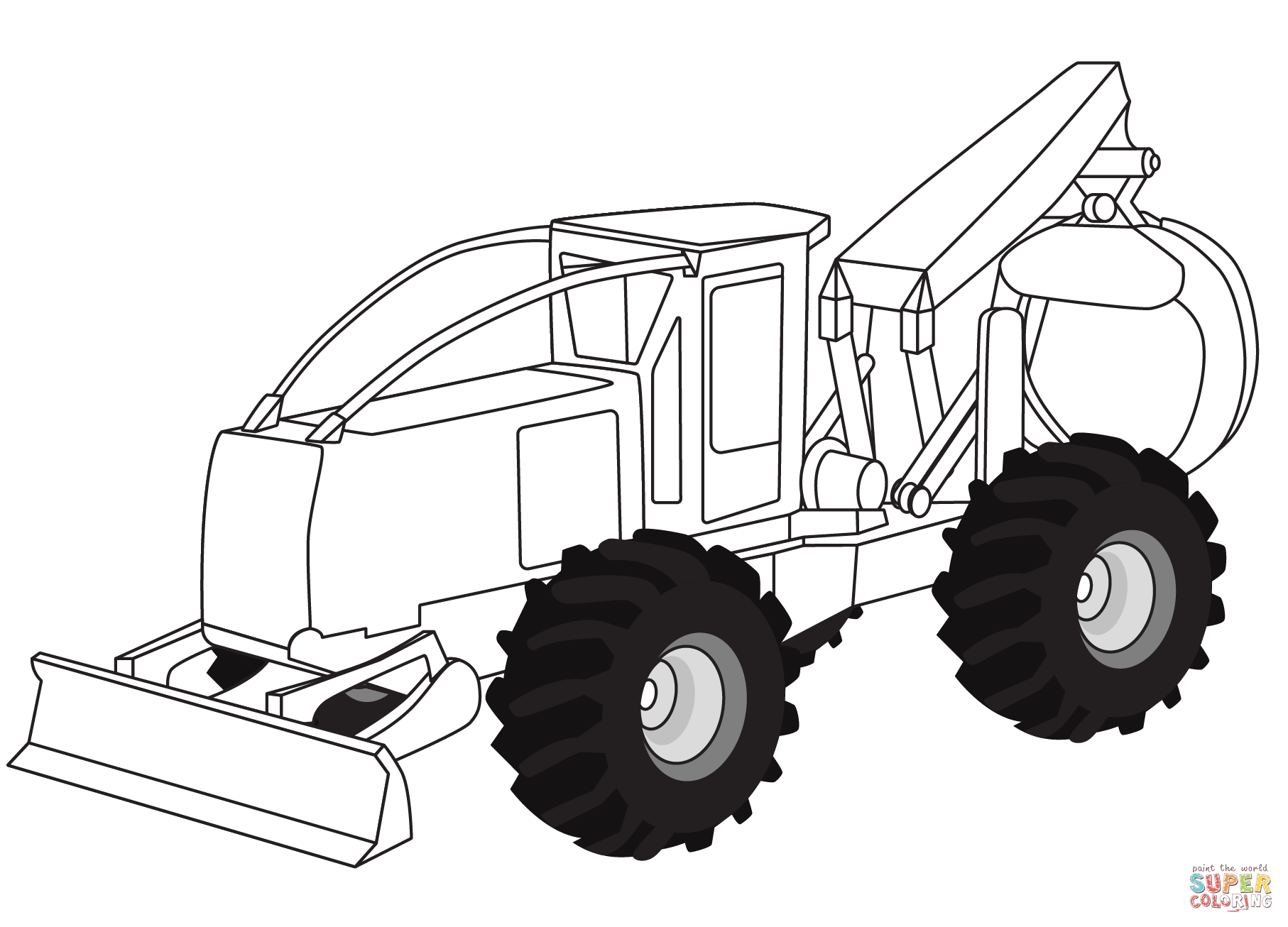 Skidder coloring page free printable coloring pages