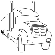 Log truck coloring page free printable coloring pages