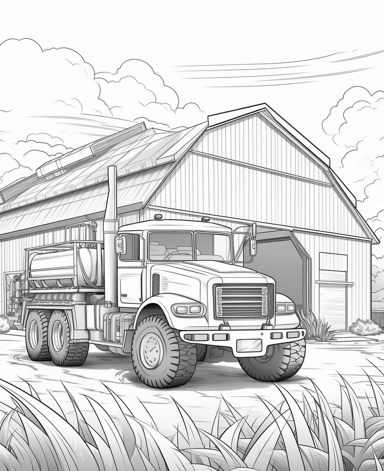 Fire trucks coloring pages in premium quality by coloringbooksart on