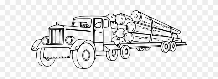 Logging truck clipart