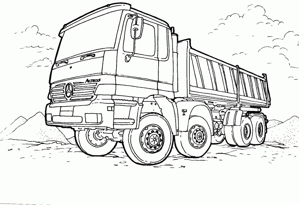 Free printable truck coloring pages