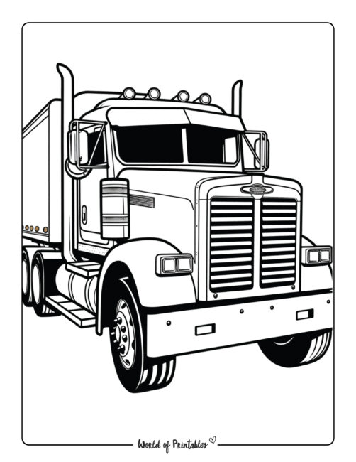 Truck coloring pages for kids adults