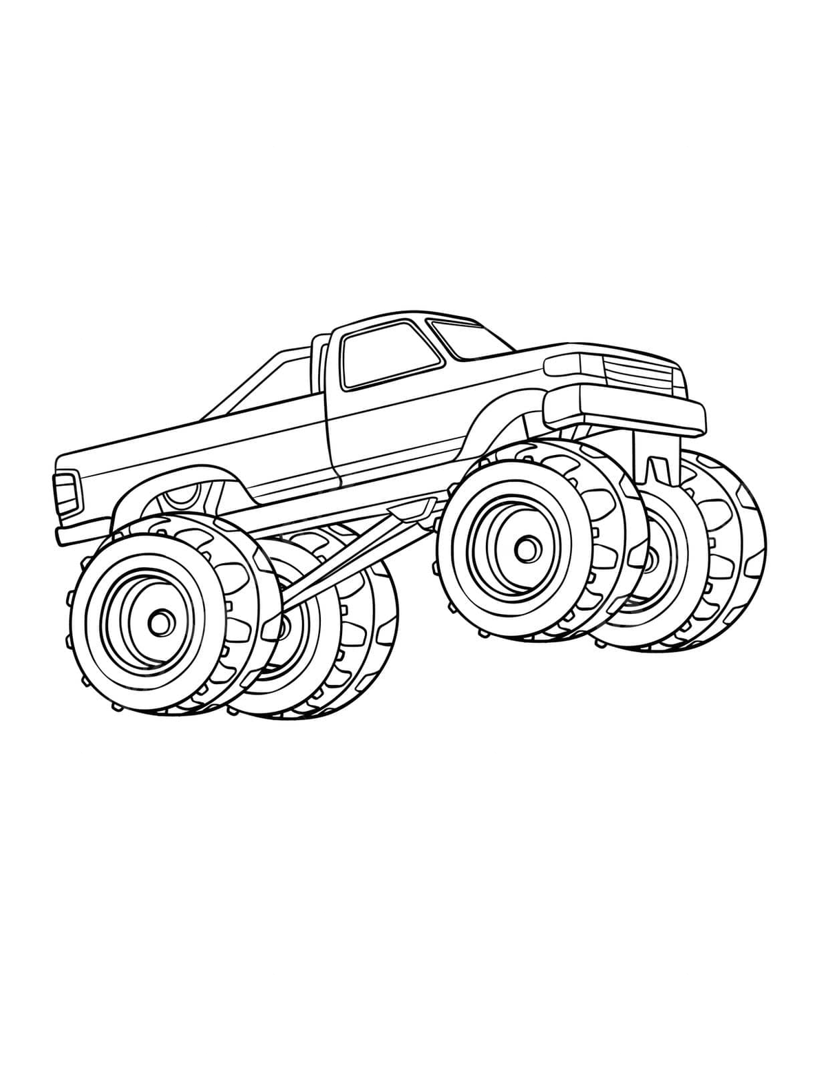 Monster truck isolated coloring page for kids utility vehicle hand drawn illustration vector monster drawing rat drawing truck drawing png and vector with transparent background for free download