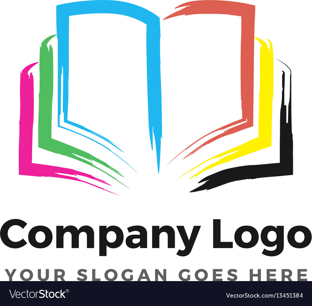 Color book logo royalty free vector image