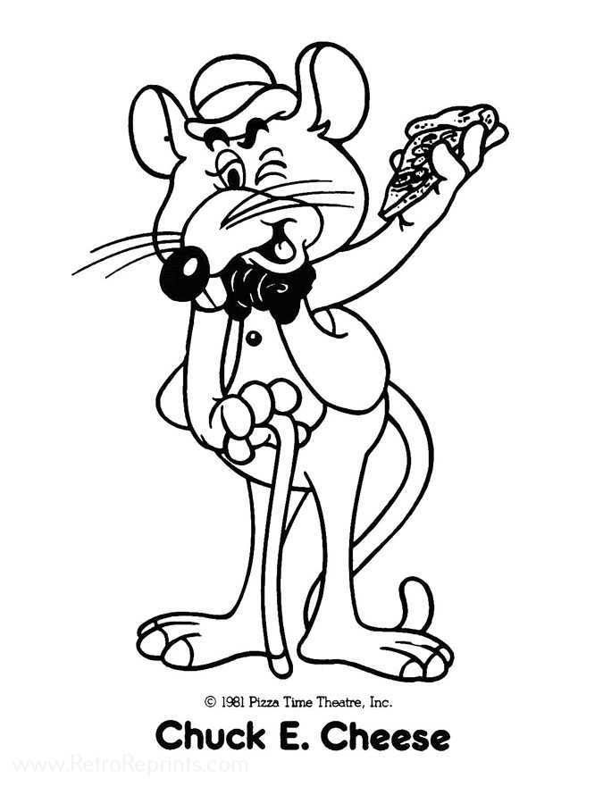 Chuck e cheese coloring pages coloring books at retro reprints