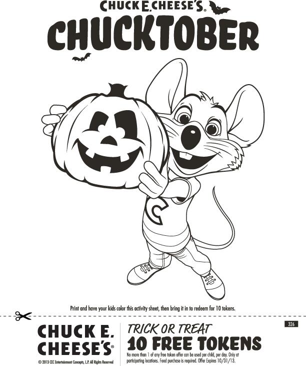 Chuck e cheese on x its chucktober at chuckecheese download this âghoulâ coloring sheet worth free tokens on your next visit httptcoayvmmaej x