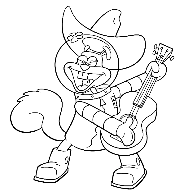 Sandy cheeks coloring pages printable for free download