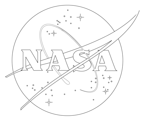 Nasa logo coloring page free printable coloring pages