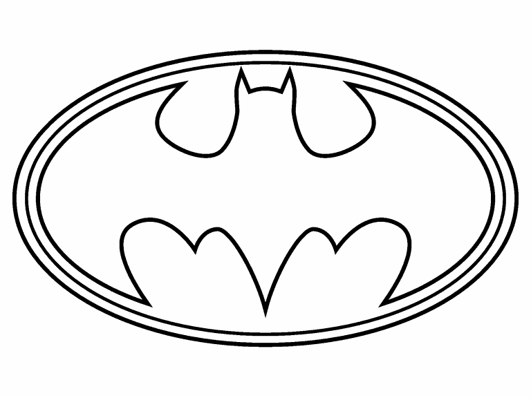 Batman logo coloring page