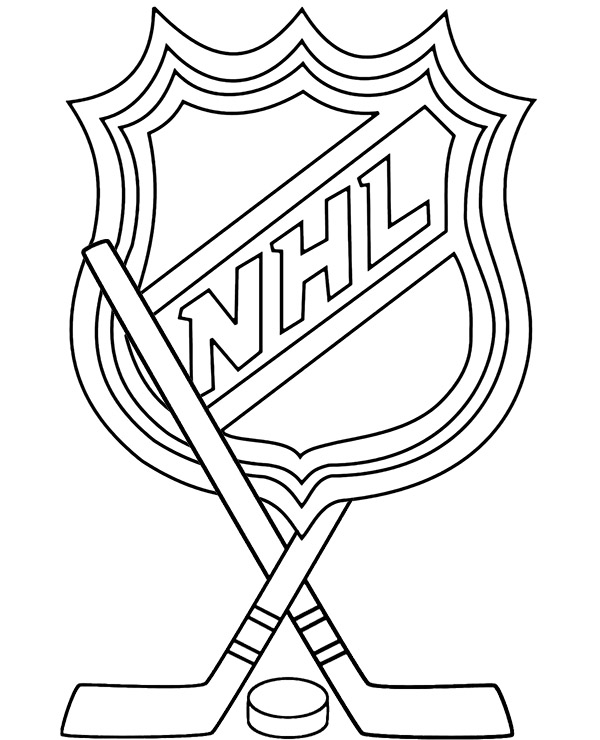 Printable nhl logo coloring page to print