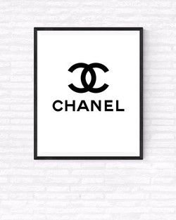 Printable chanel logos chanel printable chanel wall art chanel logo