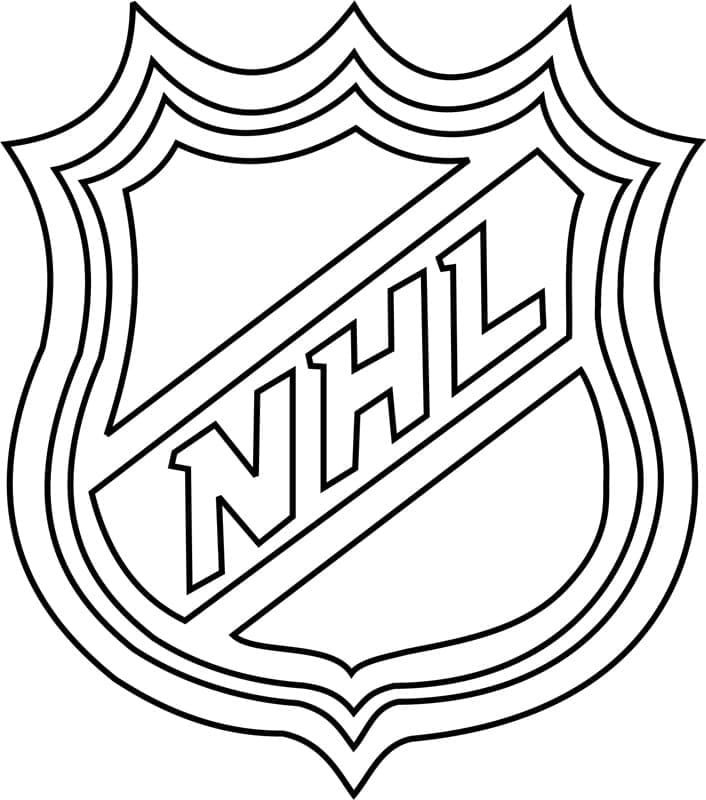 Nhl logo coloring page