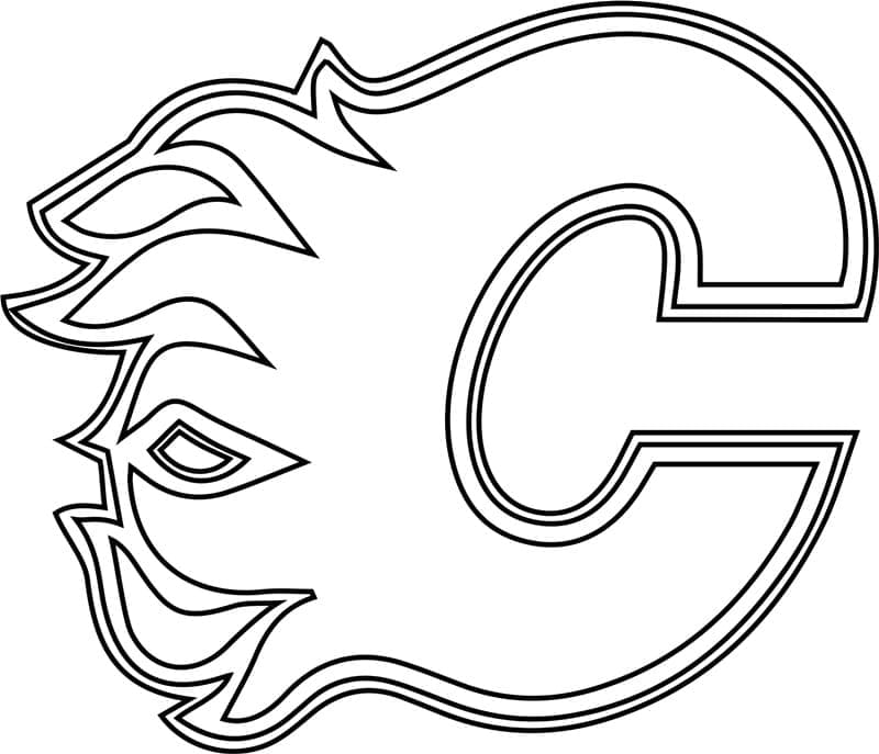 Calgary flames logo coloring page