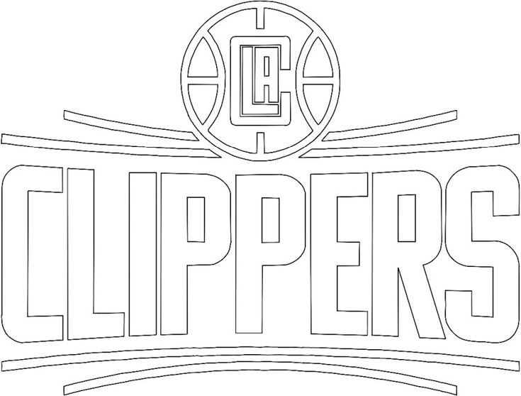 Free clippers logo printable page print or download for free nba teams logos colorinâ coloring book pages sports coloring pages free printable coloring sheets