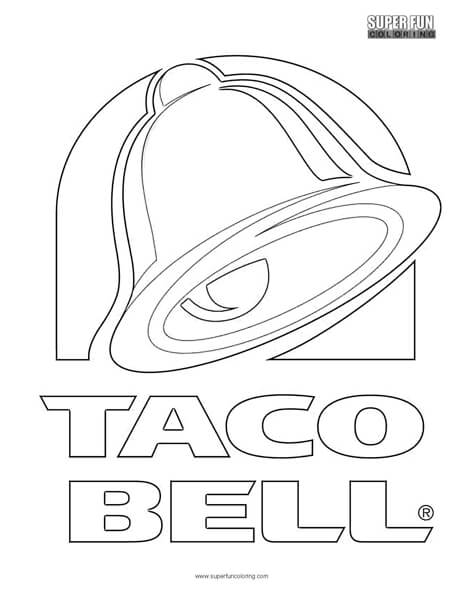 Taco bell logo coloring page