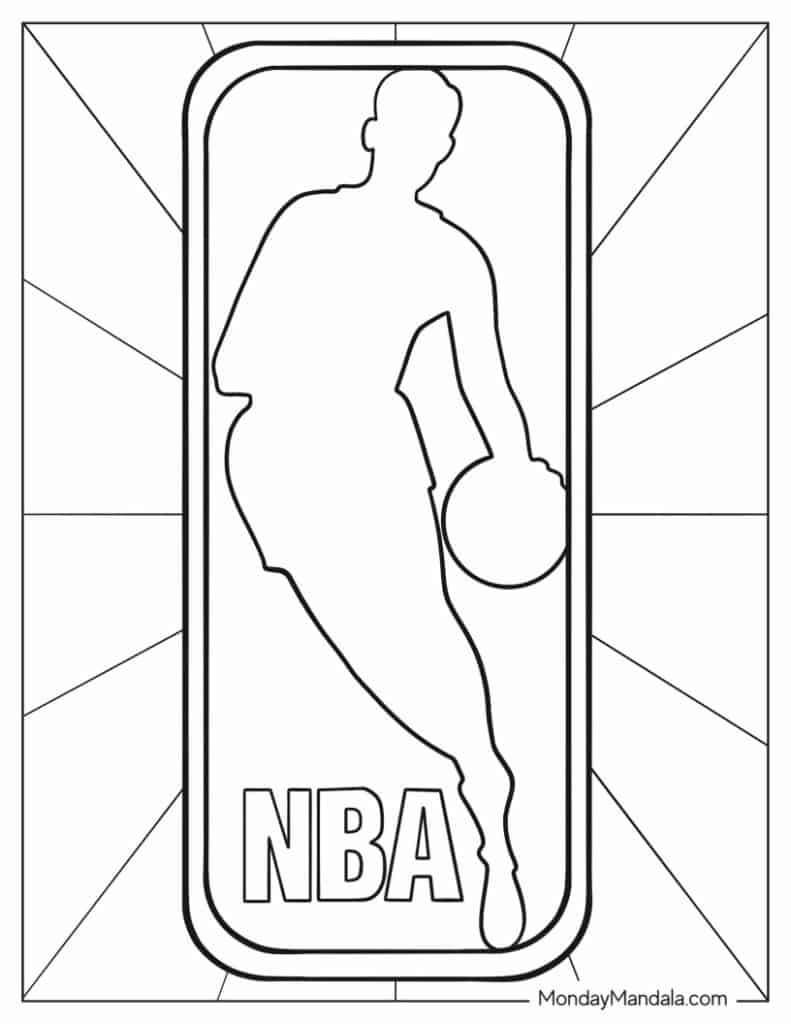 Nba basketball coloring pages free pdf printables