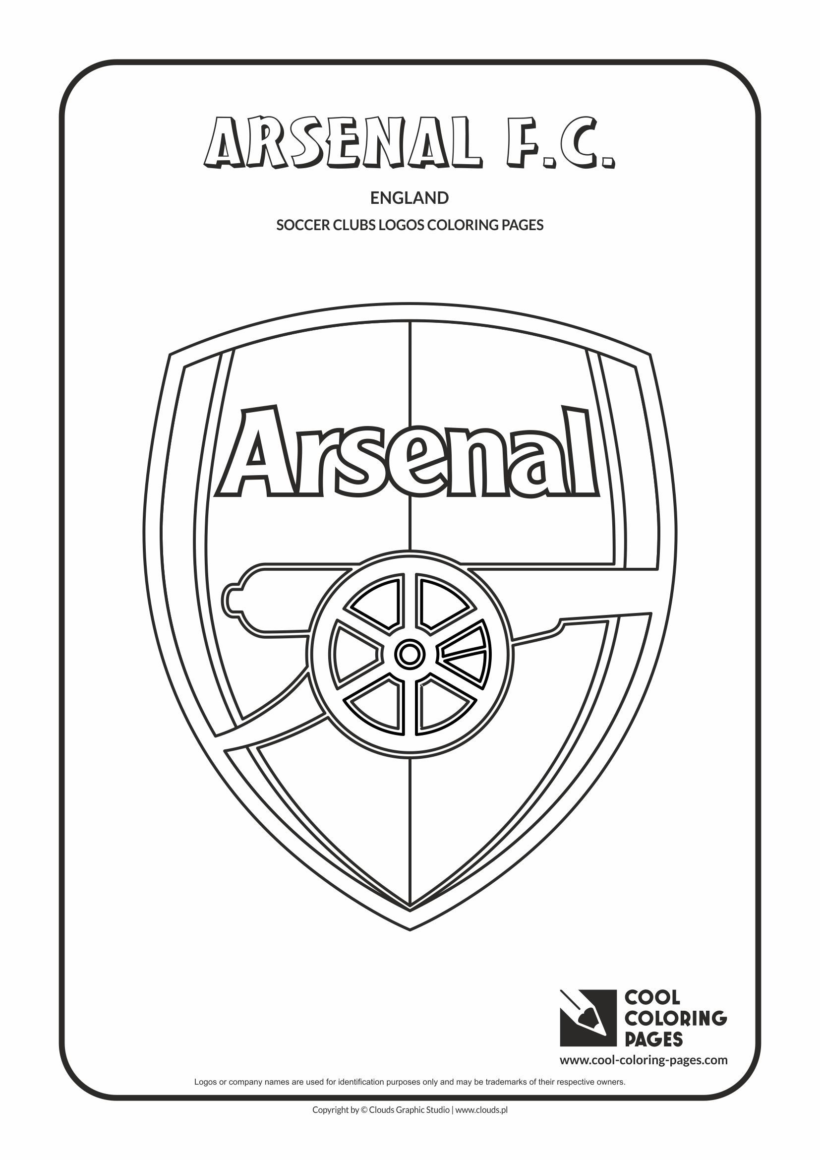 Arsenal fc logo coloring page football logo coloring pages arsenal