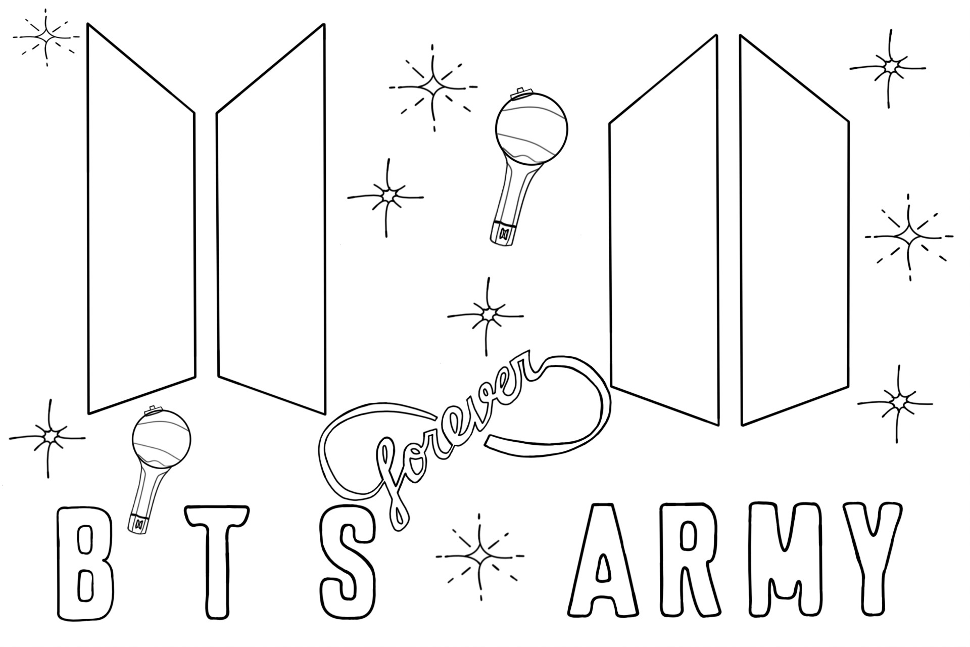 Bts army logo coloring page