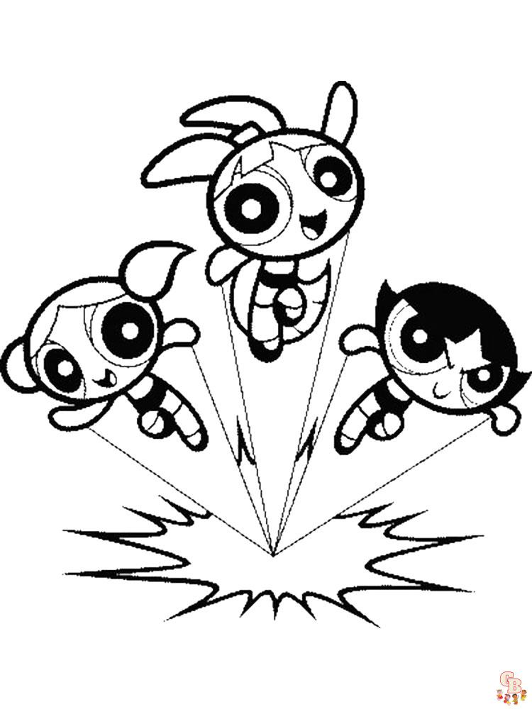 Printable powerpuff girls coloring pages for kids