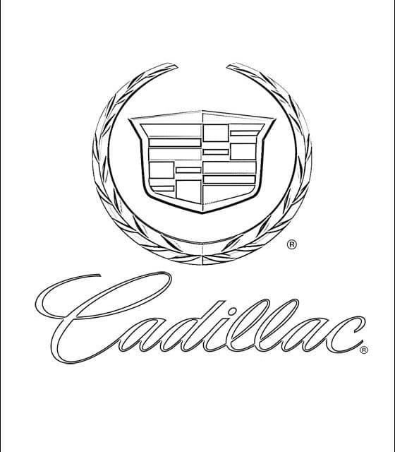 Cadillac logo coloring page