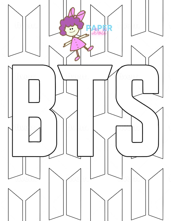 Bts coloring pages instant download