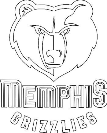 Memphis grizzlies logo free printable coloring sheets memphis grizzlies coloring pages