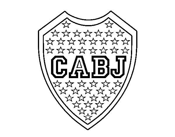 Boca juniors crest coloring page