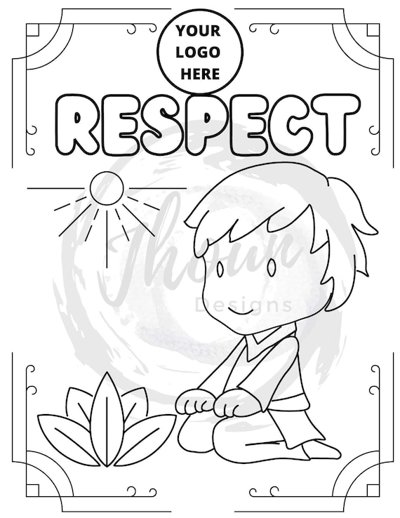 Respect coloring page instant download