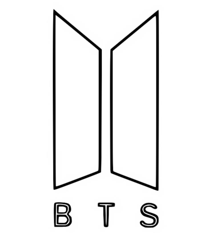 Coloring page bts logo bulettproof boy scouts