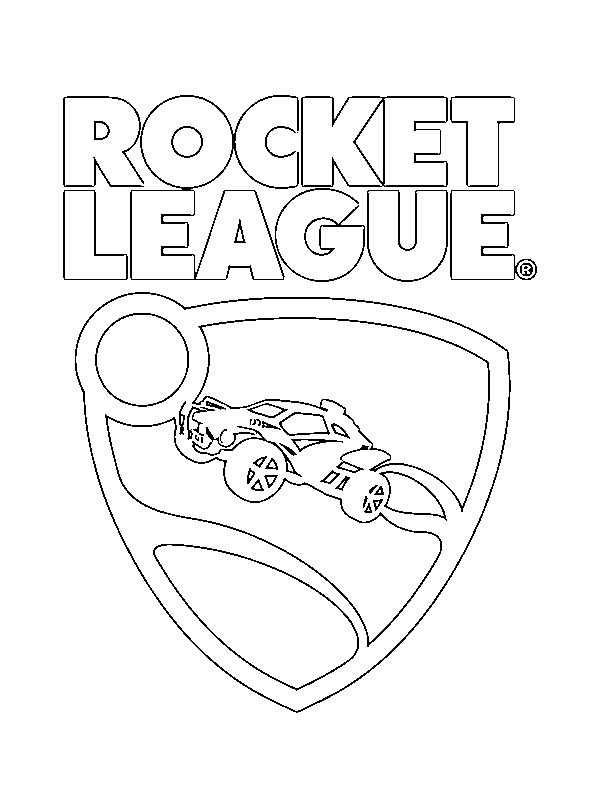 Rocket league logo coloring page