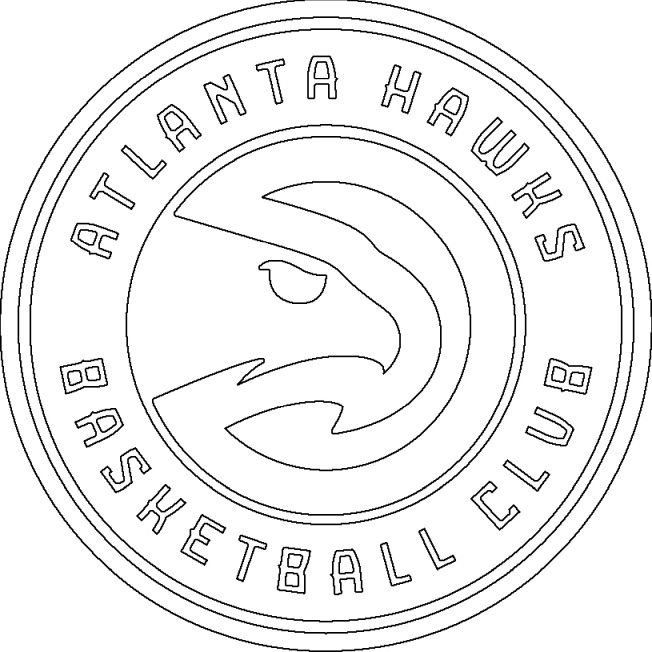 Atlanta hawks logo atlanta hawks hawk logo free printable coloring sheets