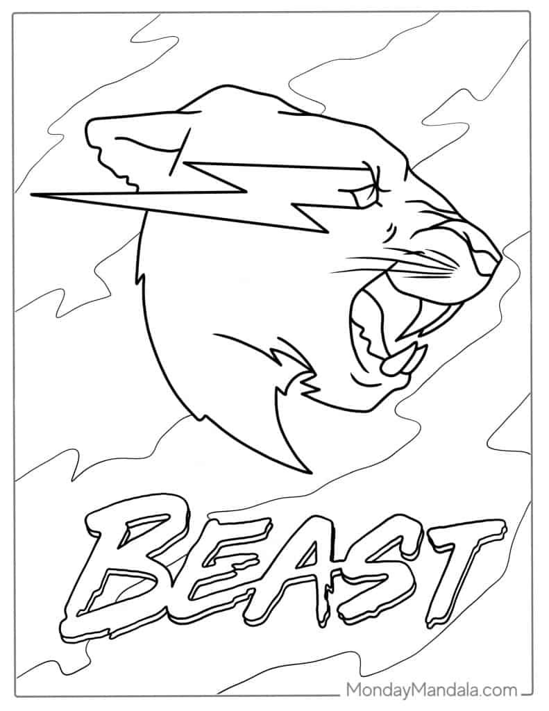 Mr beast coloring pages free pdf printables