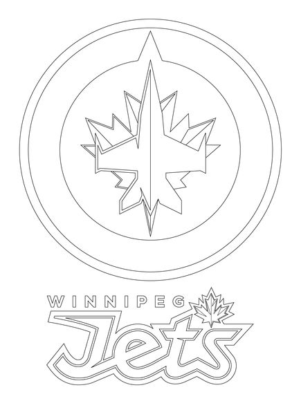 Winnipeg jets logo coloring page sports coloring pages winnipeg jets coloring pages