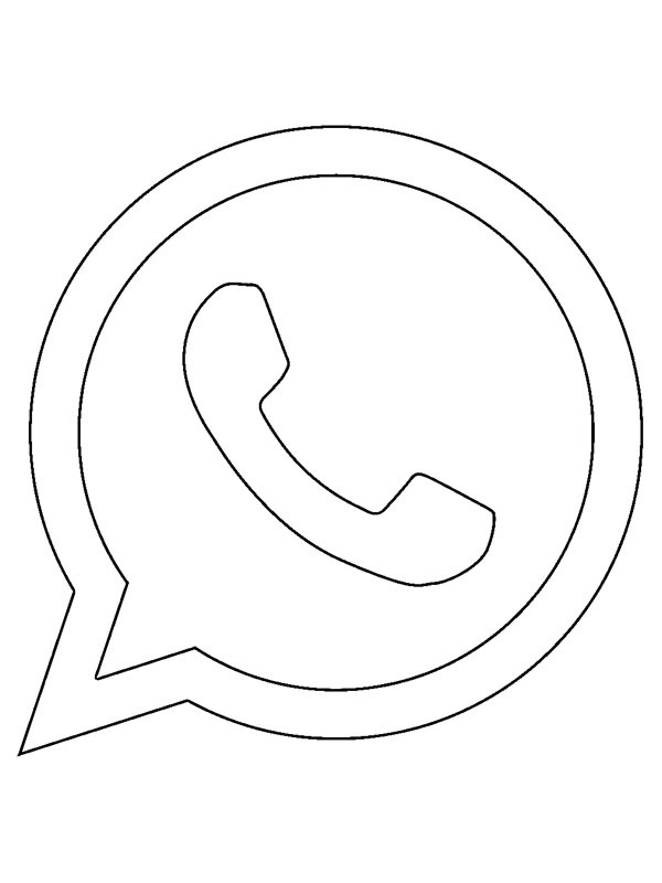 Whatsapp logo coloring page