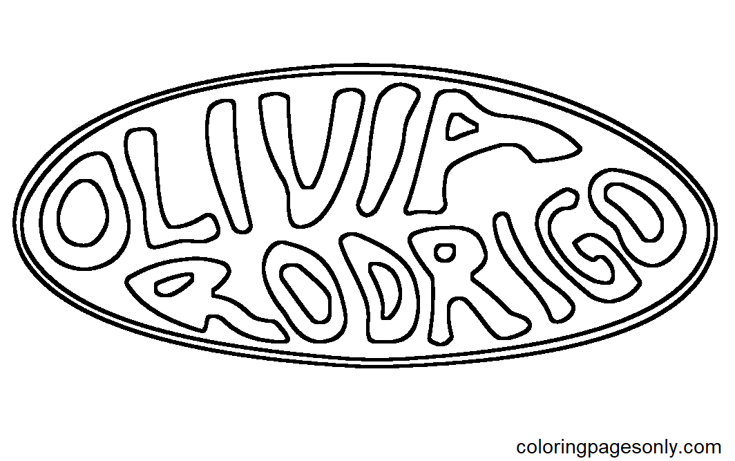 Olivia rodrigo logo coloring page