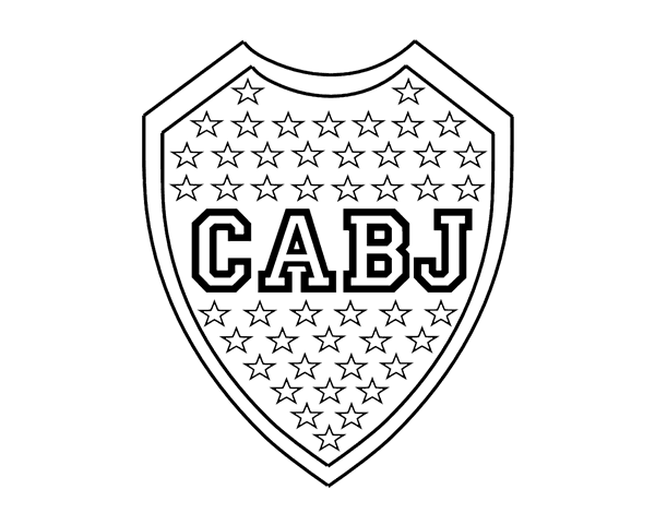 Boca juniors crest coloring page