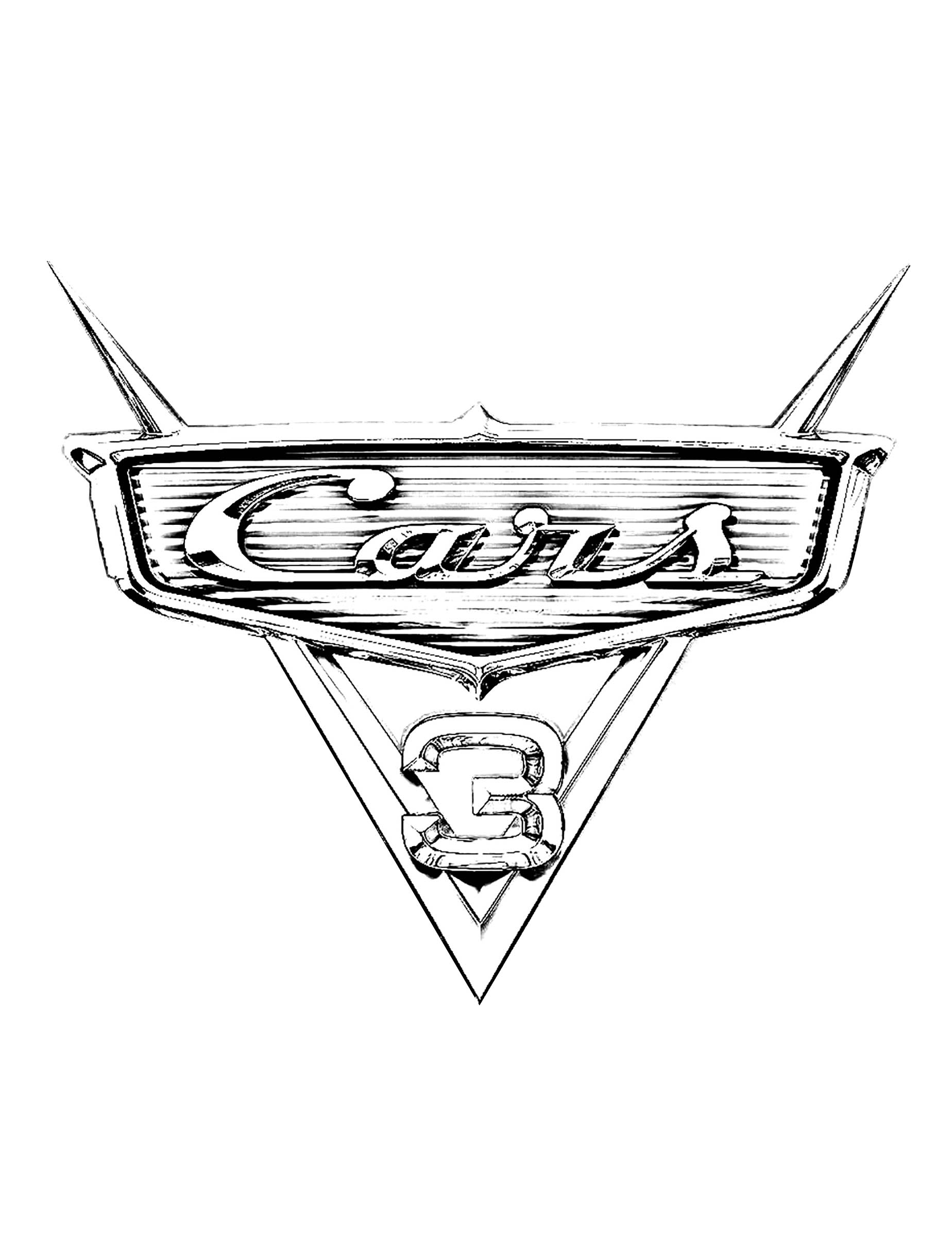 Free cars drawing to download and color logo