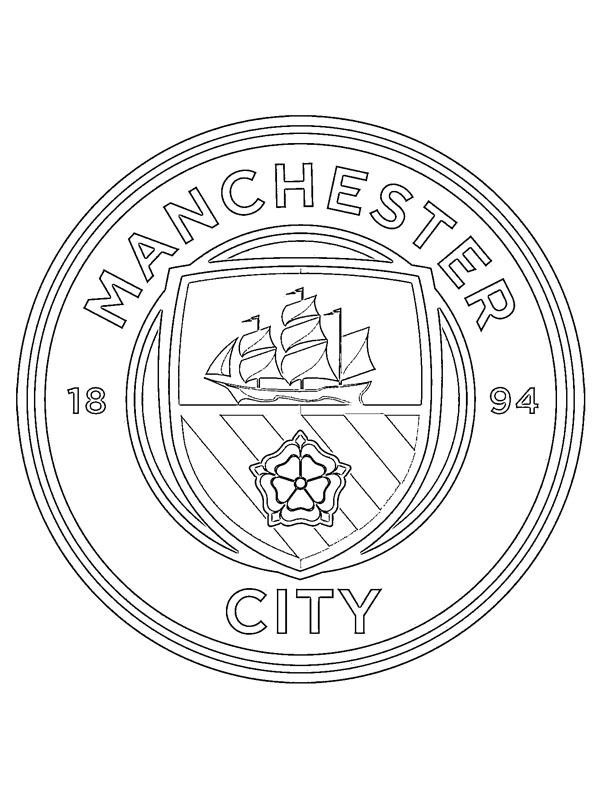 Manchester city fc manchester city manchester city logo football coloring pages