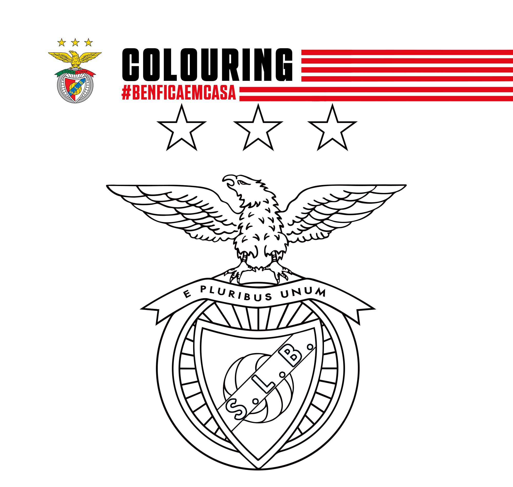 Sl benfica on x ðð the highly requested colouring pages are here show us the results with the hashtag benficaemcasa have fun httpstcoaaaxtxpcsr x