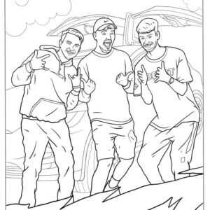 Mr beast coloring pages printable for free download