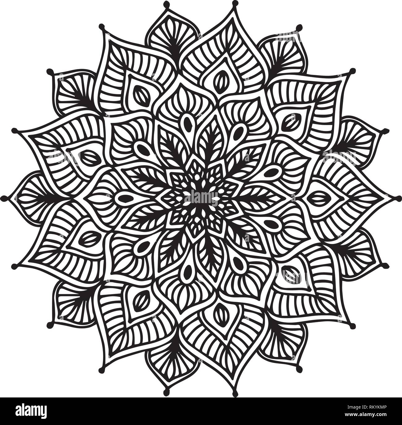 Mandalas coloring book oriental therapy yoga logos vector stock vector image art