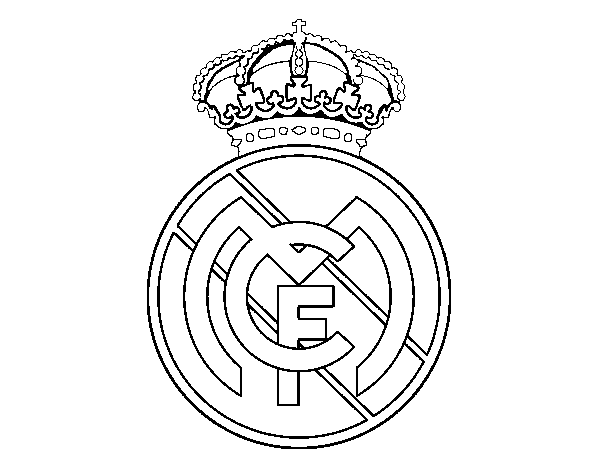 Real madrid cf crest coloring page